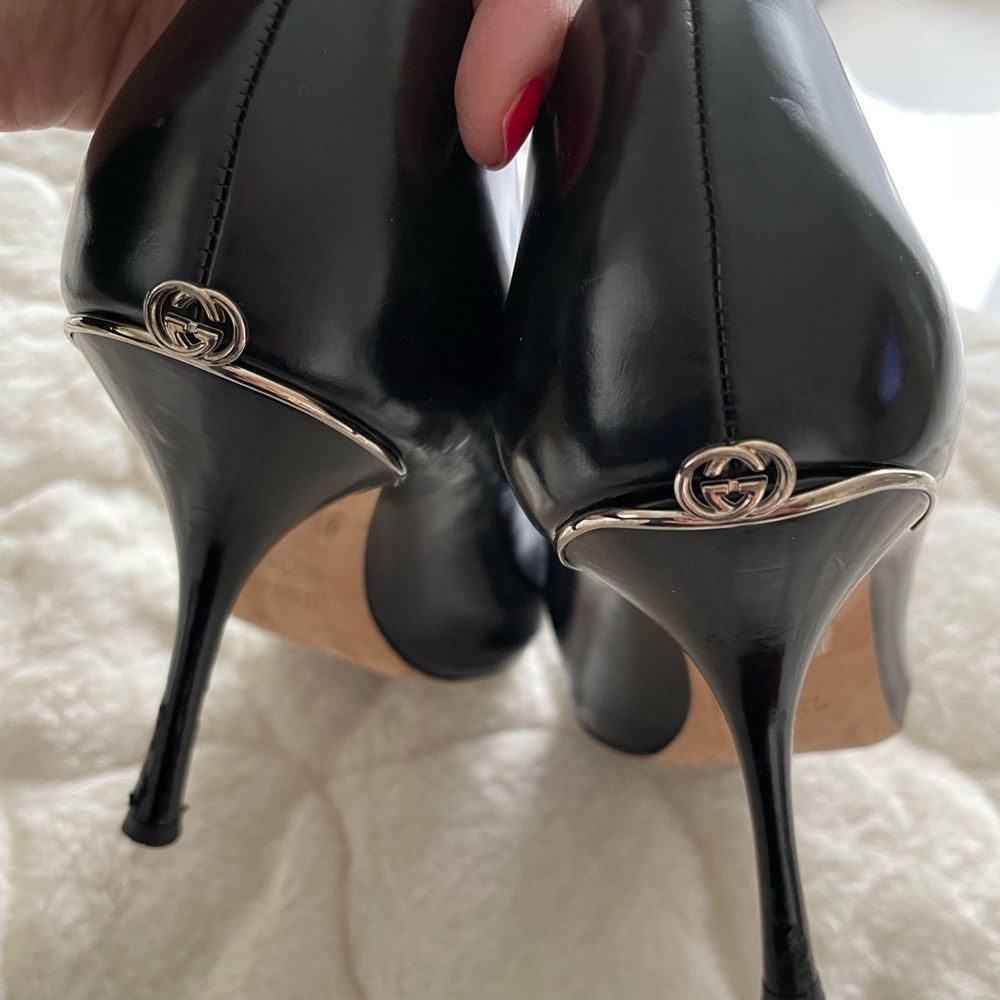 Gucci leather heals. Black - side 8